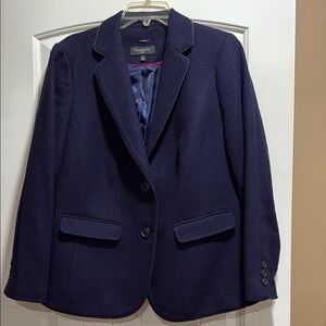 Talbots Women's Navy Wool Blazer size 12w